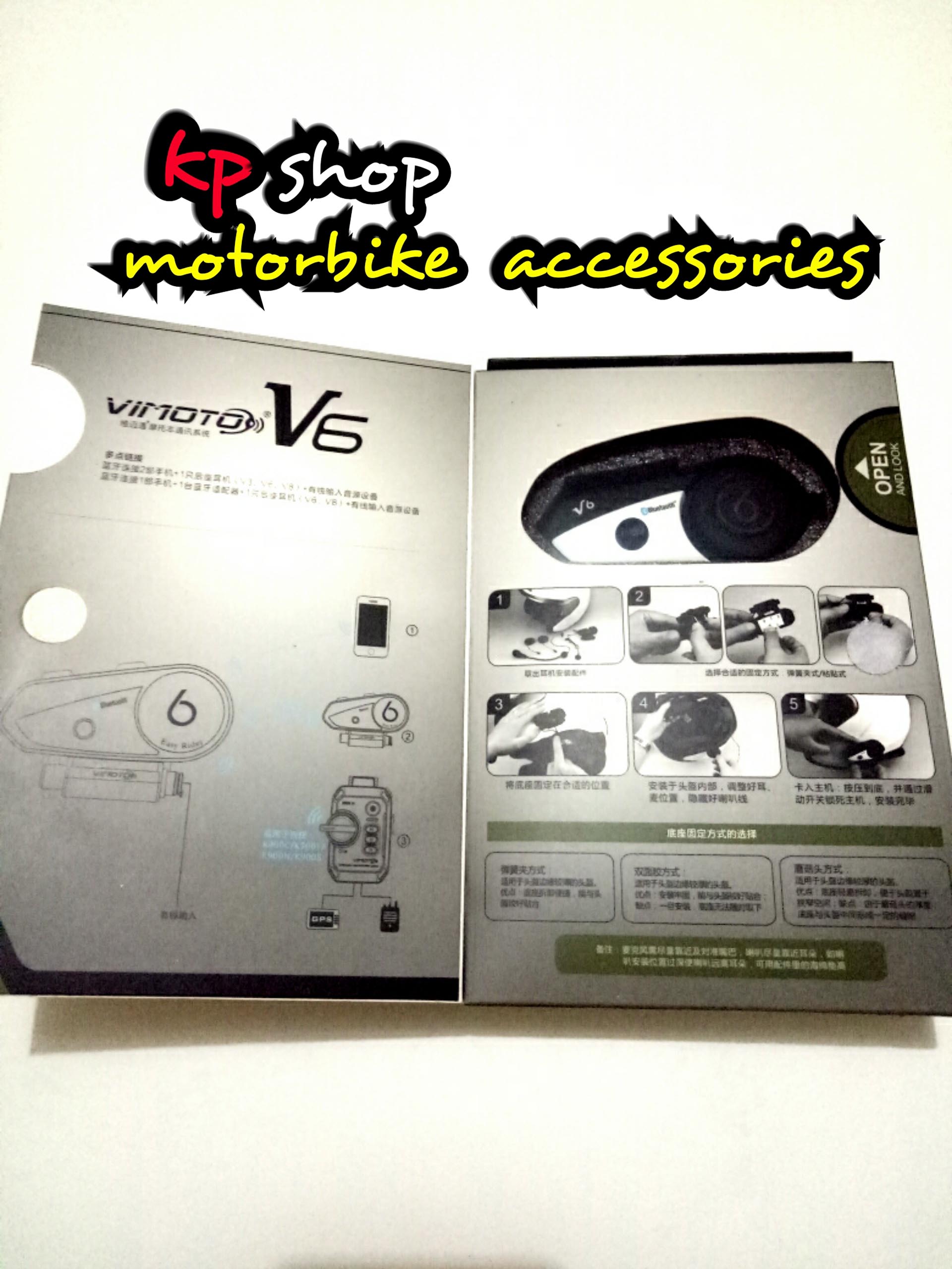 บลูทูธติดหมวก vimoto v6