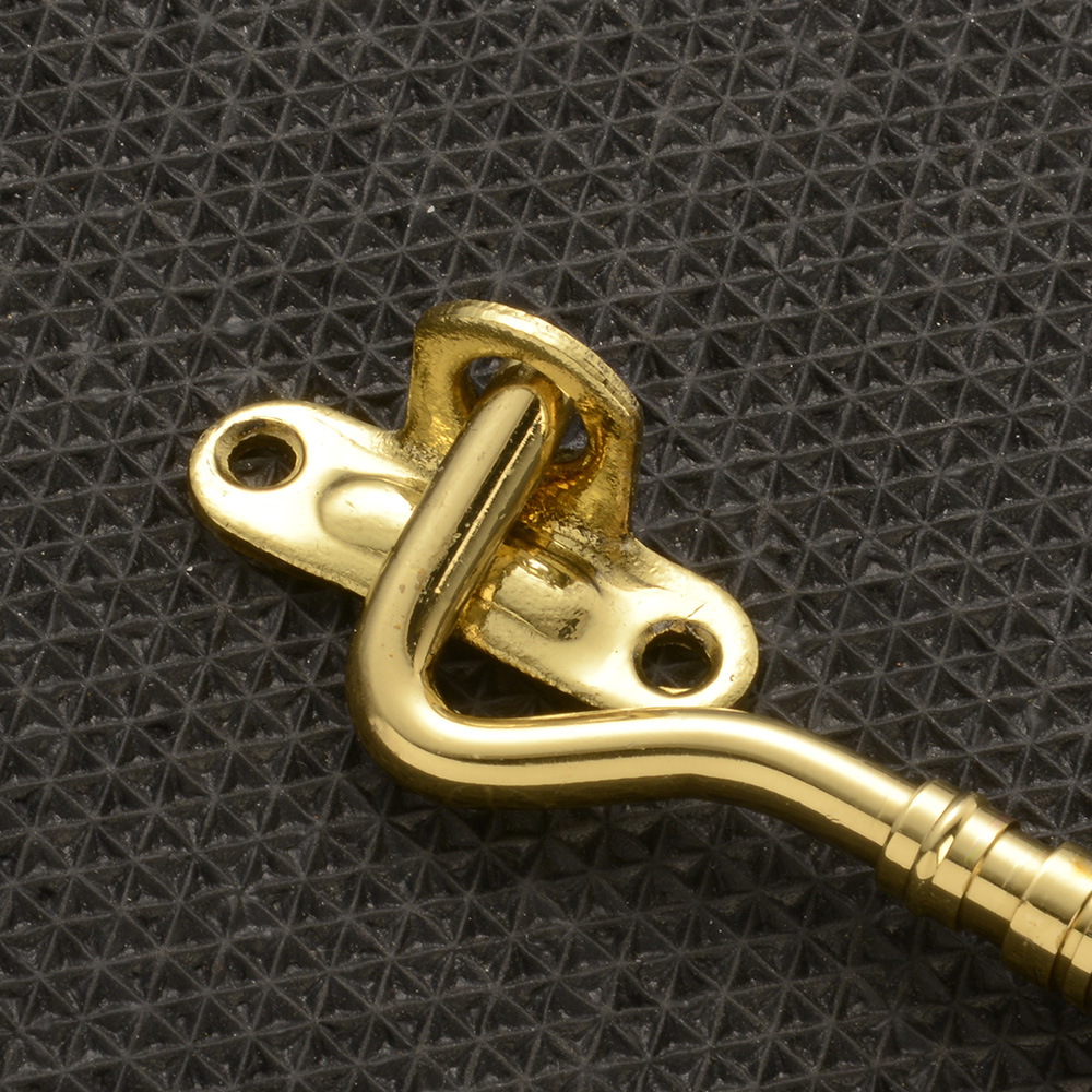 WH#10 ตะขอหน้าต่าง ประตู Real Brass Window Hook ทองเหลืองแท้กลม ยาว 8 นิ้ว จำนวน 1 อัน (1 Pcs ) 5 210 กรัม Gold ดูจากรูป