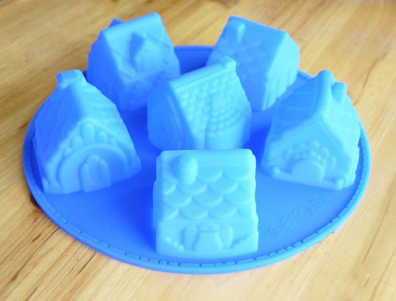 แม่พิมพ์ซิลิโคนรูปบ้าน 6 ช่อง ขนาด120กรัม : 006809