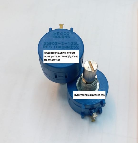 โวลุ่ม10K OHM,โวลุ่ม10K 10TURE โวลุ่ม3590Sโวลุ่มปรับ10รอบ,โวลุ่ม10รอบรุ่น3590-2-103L โวลุ่มปรับละเอียดยี่ห้อBOURNS