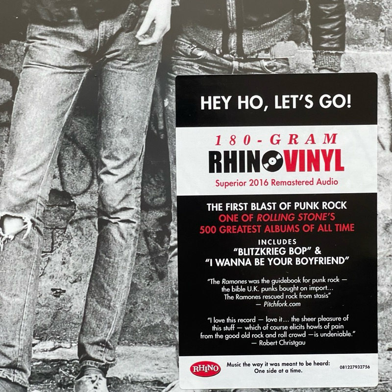 แผ่นเสียง Ramones - Ramones ,Vinyl, LP, Album, Reissue, Remastered, Stereo, 180 Gram,มือหนึ่ง ซีล