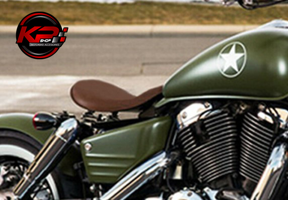 เบาะเดี่ยวมอเตอร์ไซค์ ช็อปเปอร์ แนว BOBBER สีน้ำตาล