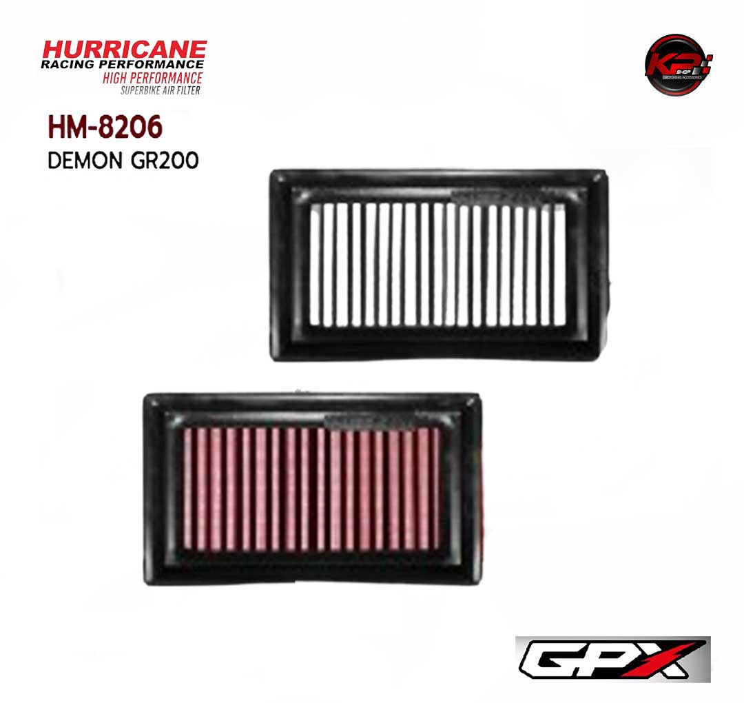 กรองอากาศ HURRICANE FOR GPX DEMON GR200 (COTTON) HM8206