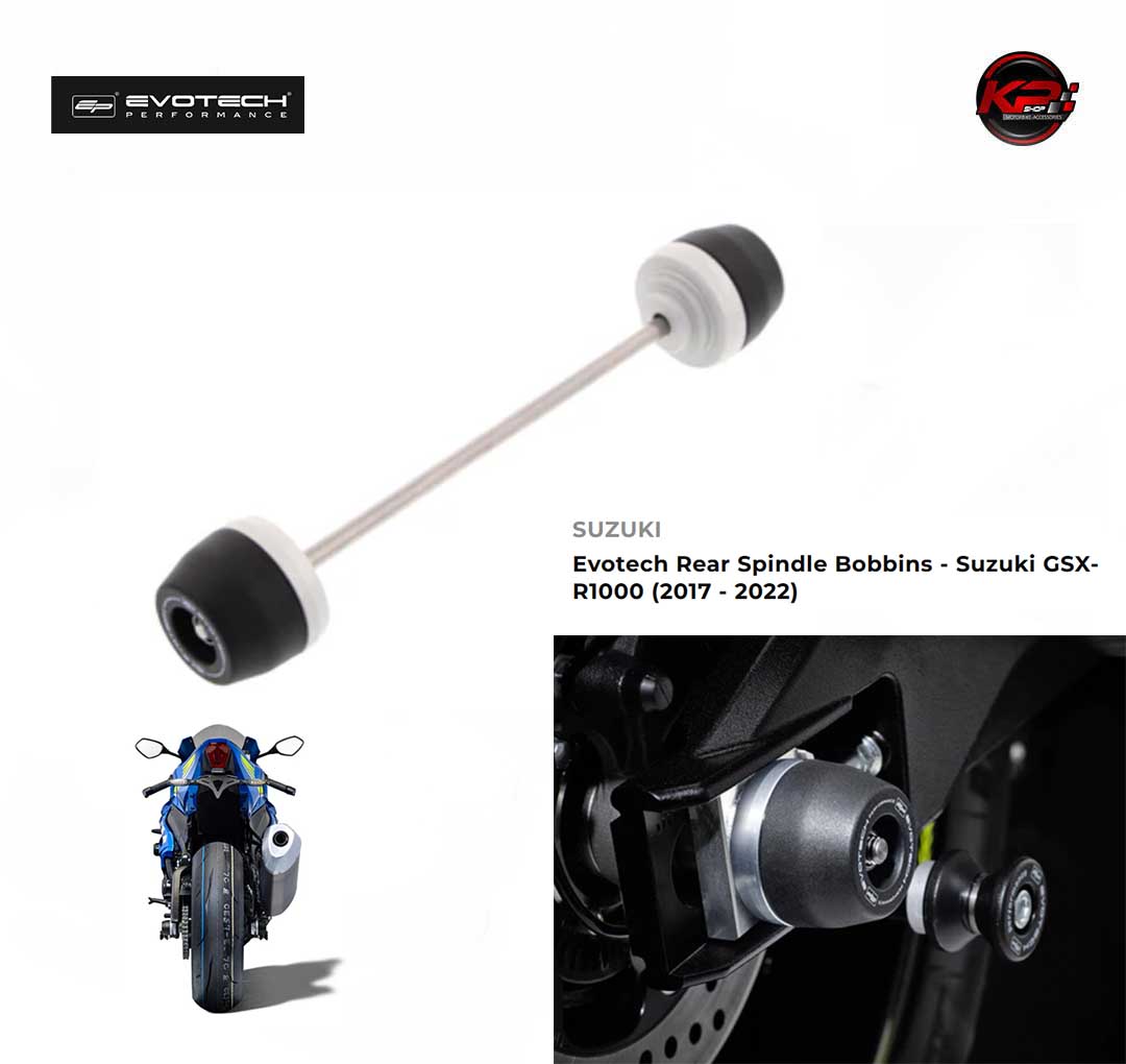 กันล้มหลัง Evotech Rear Spindle Bobbins - Suzuki GSX-R1000 2017+