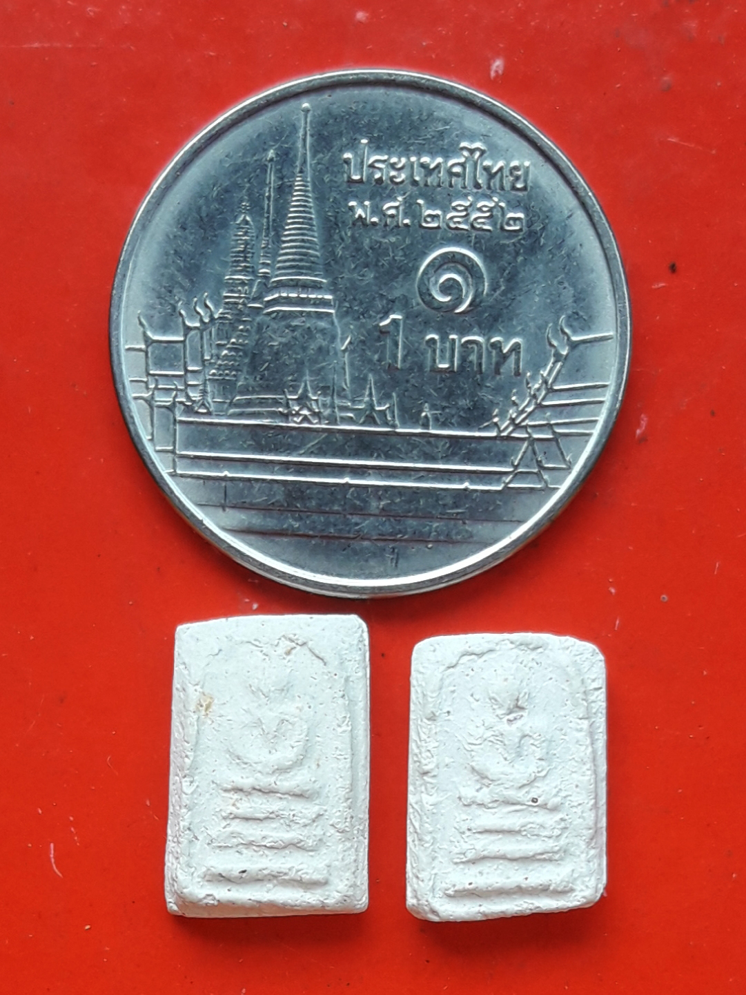 พระสมเด็จ พิมพ์คะแนนจิ๋ว วัดประสาทบุญญาวาส กรุงเทพฯ ปี 2510 จำนวน 2 องค์ #s2