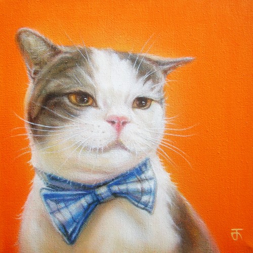 ภาพวาดสีน้ำมัน งานเพ้นท์บนเฟรมผ้าใบ canvas ขนาด 20 x 20 cm.