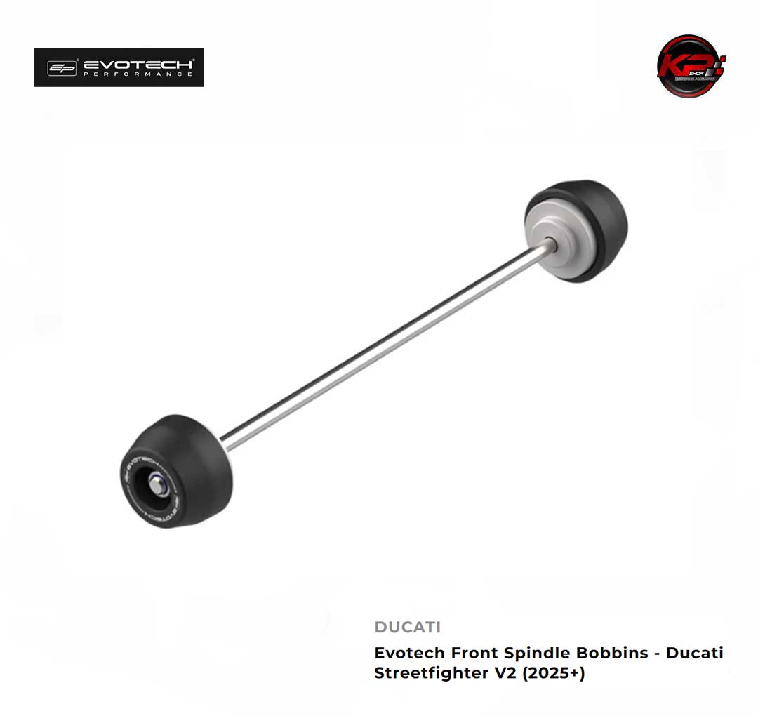 กันล้มหน้า Evotech Front Spindle Bobbins - Ducati Streetfighter V2 (2025+)