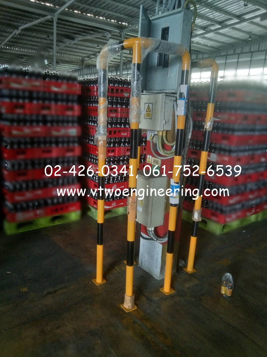 ราวกันชนมุมเสา crash protection barriers No.41