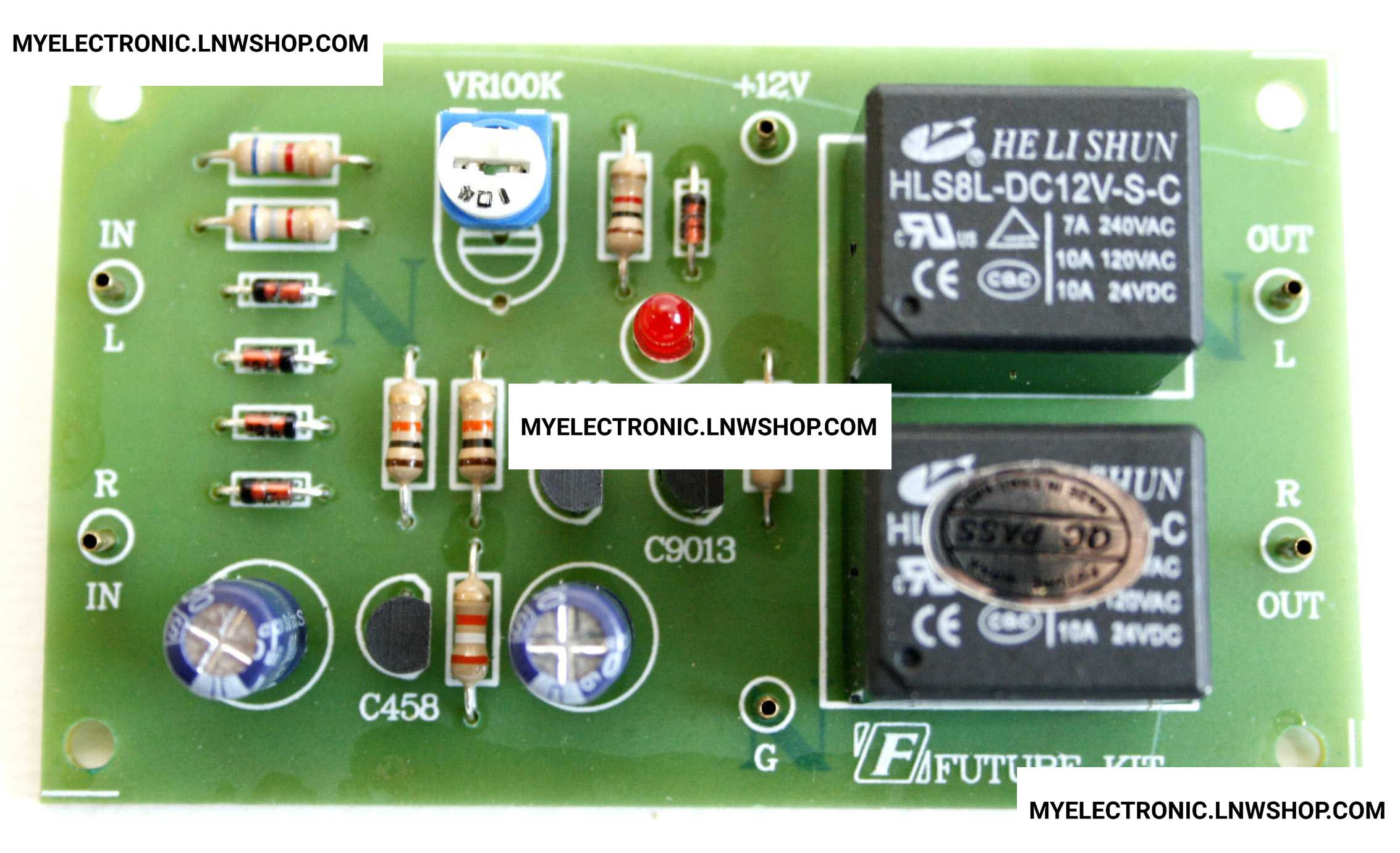 ชุดคิทFK650วงจรป้องกันลำโพงสเตอริโอรุ่นพิเศษ(ยังไม่ประกอบลงPCB)
