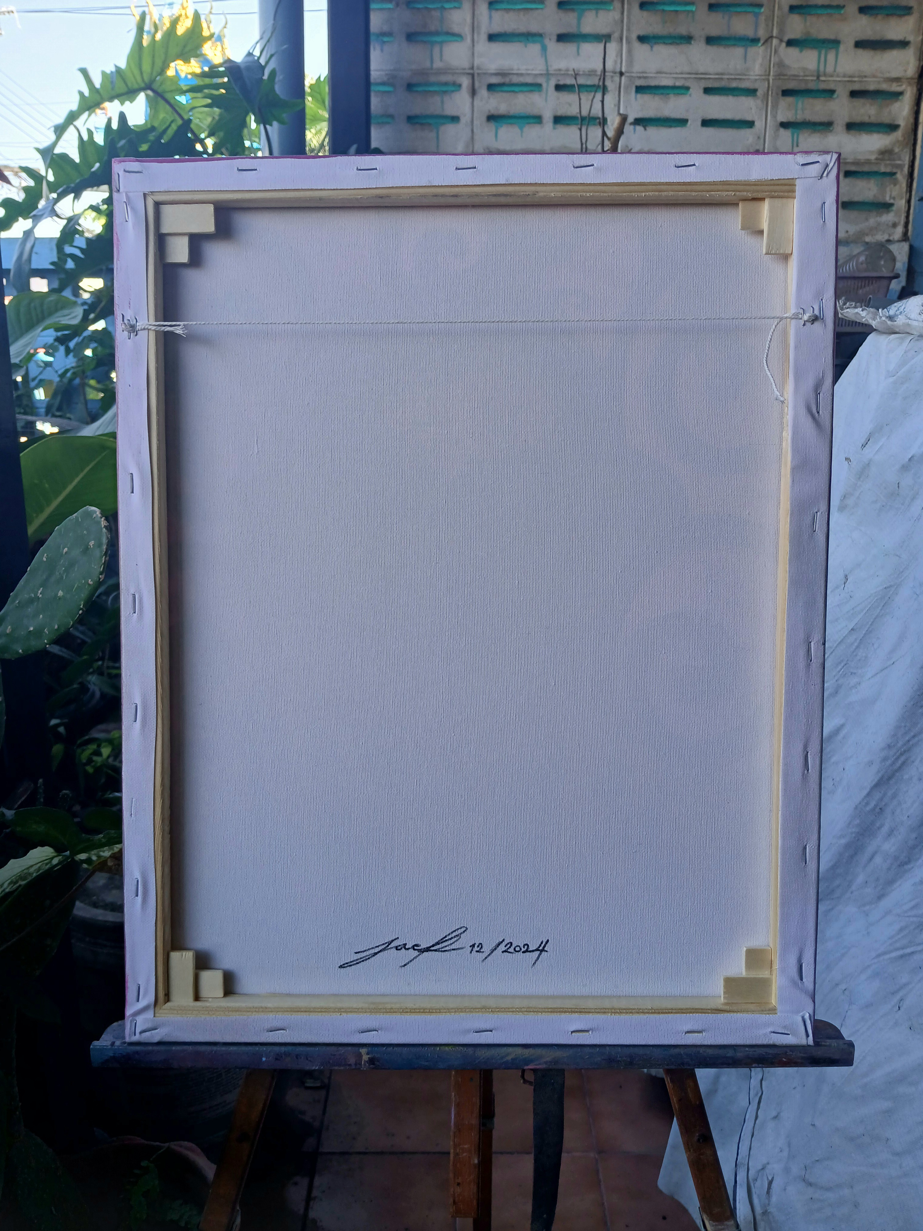 ภาพวาดสีอะครีลิคบนเฟรมผ้าใบ ขนาด 40 cm. x 50 cm. งานวาดต้นฉบับ มีชิ้นเดียว ไม่ใช่ภาพพิมพ์หรือโปสเตอร์ P3