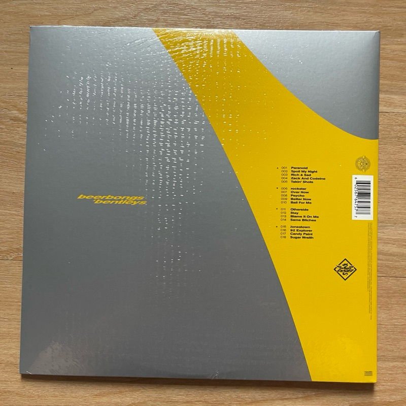 แผ่นเสียง Post Malone : Beerbongs & Bentleys Clear Vinyl ,LP, Album, US,มือหนึ่ง ซีล