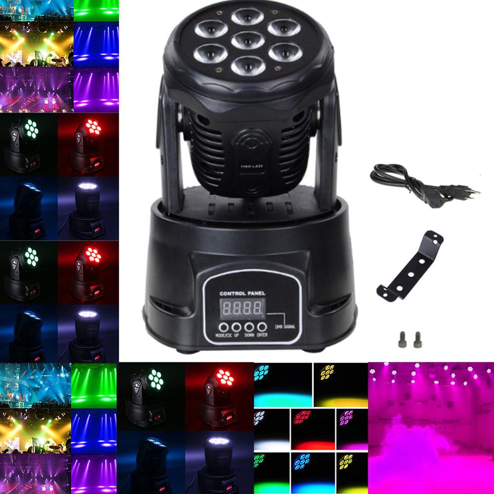 Led stage light moving head beam ไฟเวที ไฟพาร์มูฟวิ่งเฮด 4IN1 ไฟตกแต่งเวที ไฟพาร์ rgbw เปลี่ยนรูปแบบไฟ 7 แบบ ไฟกระพริบตามเพลงฟรืออัตโนมัติ ใช้งานคู่กับบอร์ดควบคุม DMX ได้ / led disco dmx