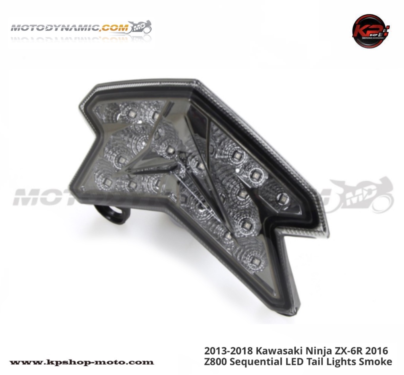 ไฟท้ายแต่ง 2013-2018 Kawasaki Ninja ZX-6R & 2016 Z800 Tail Light Smoke Lens