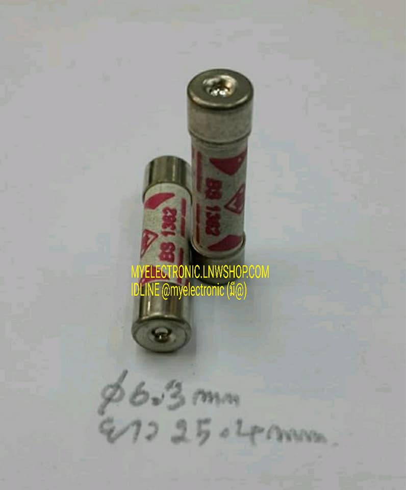 3A 250VAC รุ่นBS1362 ฟิวส์กระเบื้องขนาด6.3x25.4มม