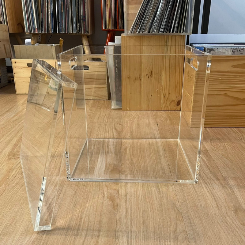 ลังอะคริลิคเก็บแผ่นเสียงมีฝาปิด กล่องอะคริลิคมีฝาปิด ลังอะคริลิค (ใส)