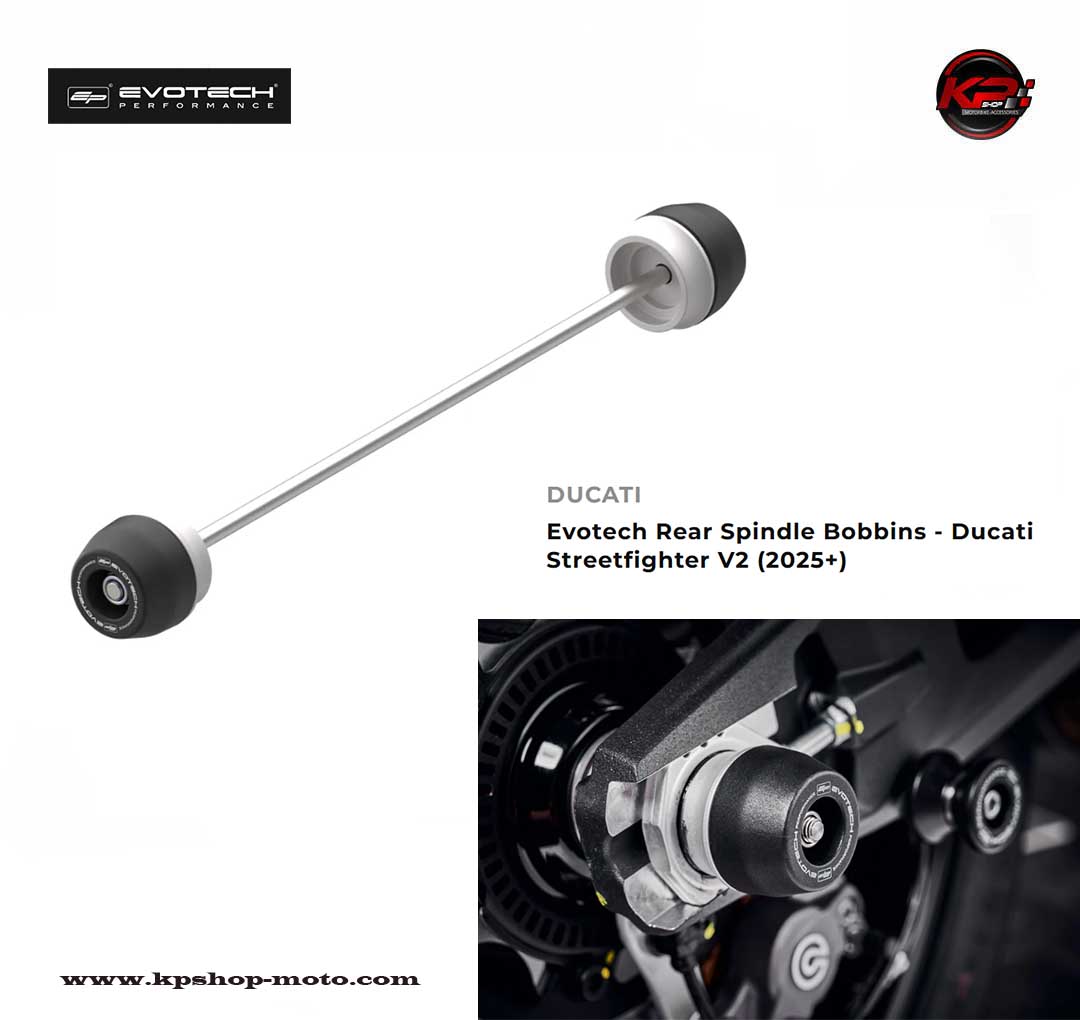 กันล้มหลัง Evotech Rear Spindle Bobbins - Ducati Streetfighter V2 (2025+)