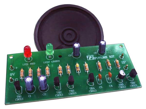 FK1202 ชุดคิทเสียงไซเรนพร้อมไฟกระพริบ LED 2 ดวง