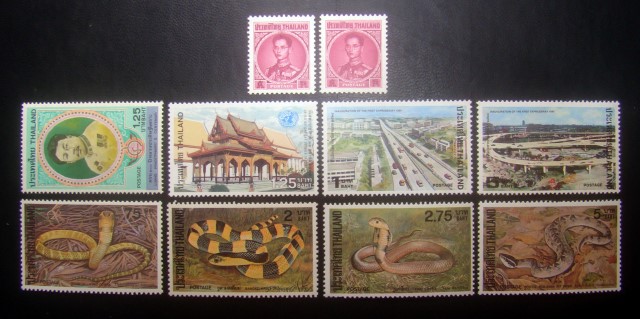 ((--ยังไม่ใช้--)) s2445-แสตมป์ในหลวง ร.9 ชุด4 ปี 2506 + แสตมป์ 4 ชุด ปี 2524 ยังไม่ใช้ ราคาเบา น่าสะสมครับ