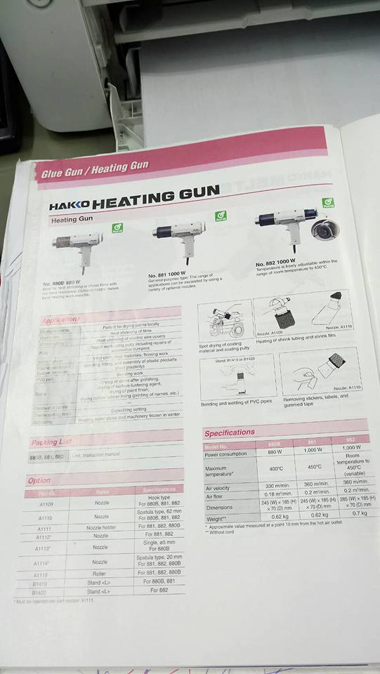 ตัวเป่าลมร้อนยี้ห้อHAKKOรุ่น886