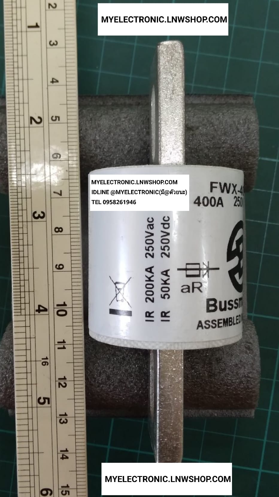 ขาย ฟิวส์400A250V AC/DC รุ่น MODEL FWX-400A FUSE ยี่ห้อ BUSSMANN ฟิวส์400A250VAC ฟิวส์400A250VDC ราคา ตัวละ . . . . . หน่วย บาท