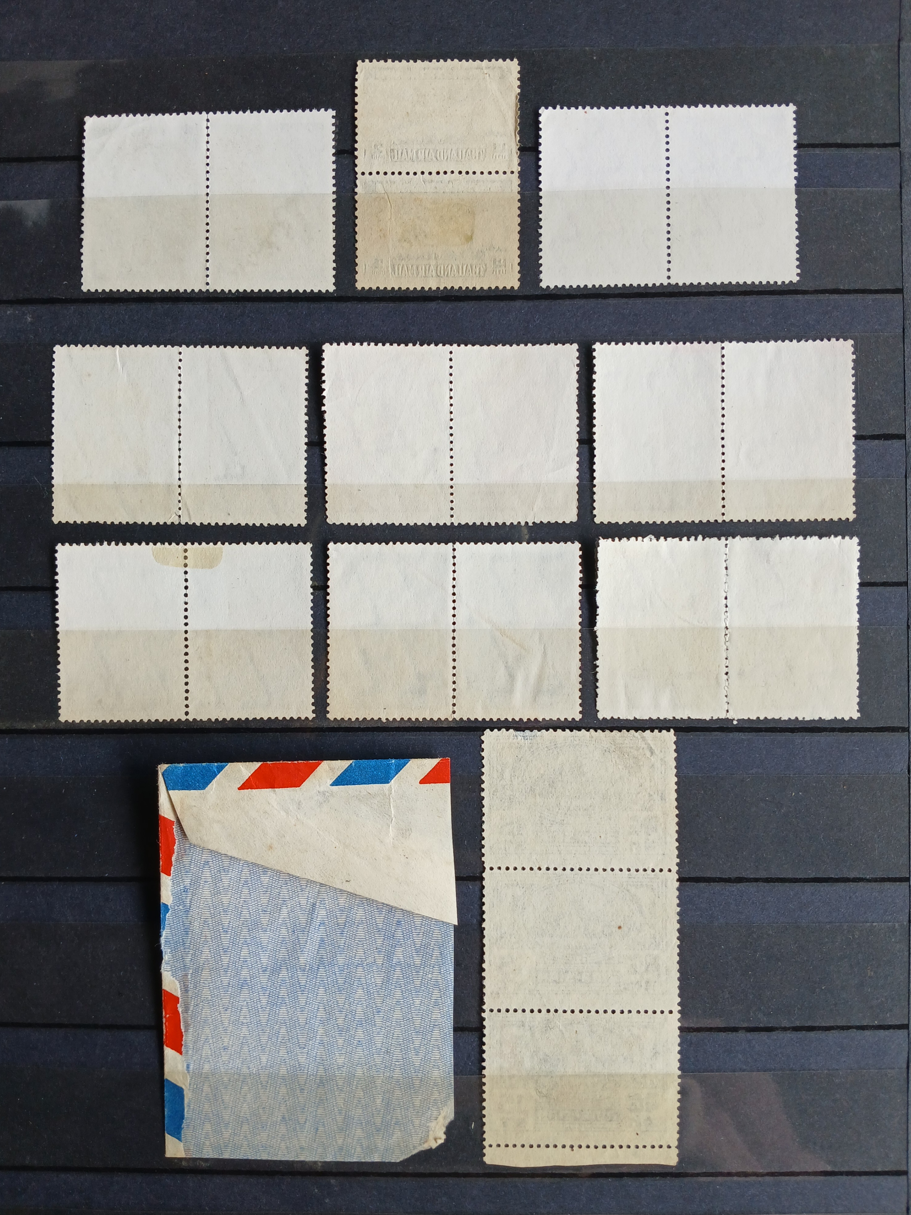 s3451-แสตมป์ไทยใช้แล้ว ปี 2482-2502 แบบคู่ pair strip มีตัวติดครับ