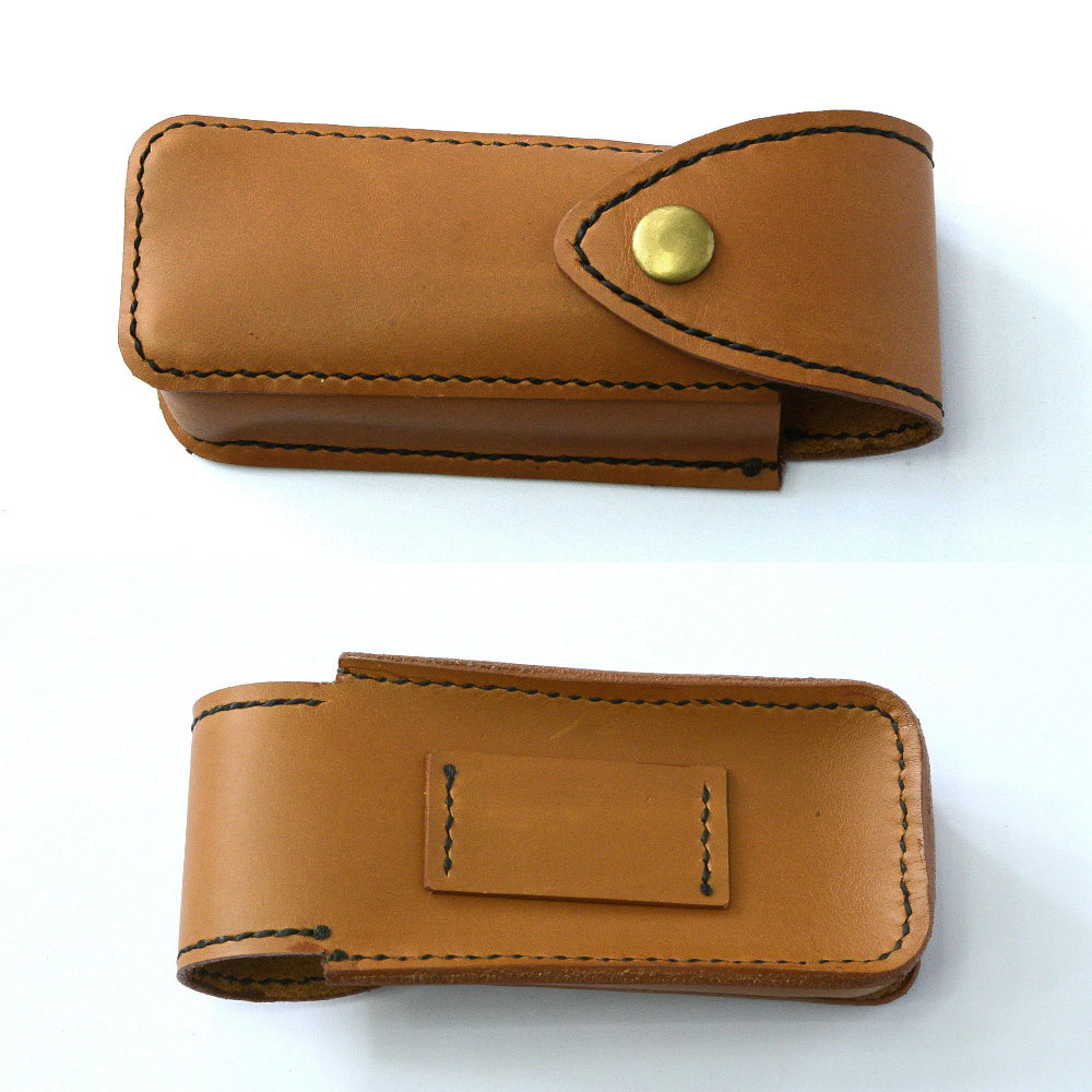 Sheath-20 ซองหนังแท้อเนกประสงค์ 3 สีน้ำตาลแฮนเมด สำหรับใส่มีดพับและอื่นๆ ขนาดดูจากรูป ชิ้น 230 กรัม