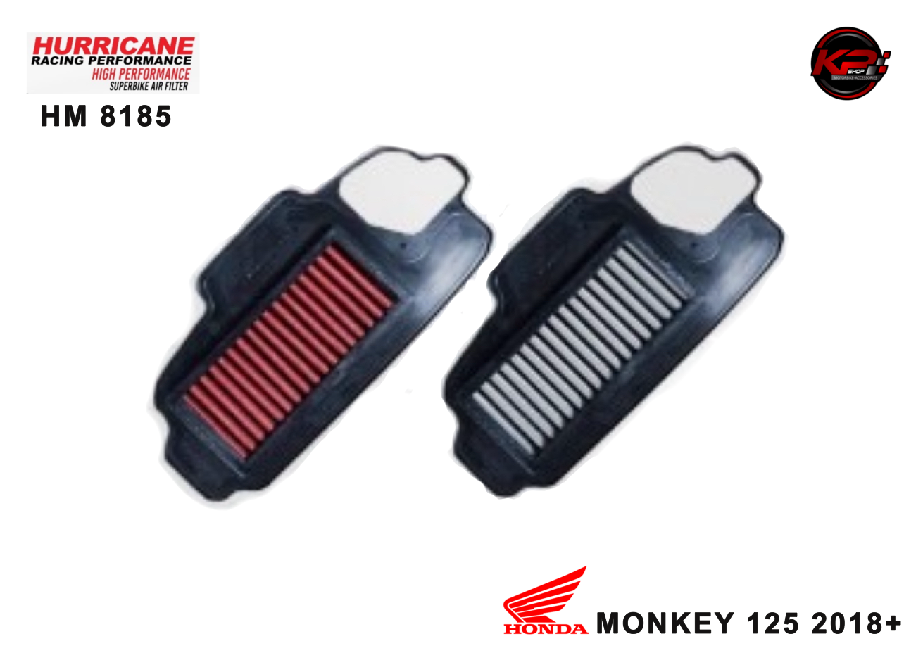 กรองอากาศ HURRICANE FOR HONDA MONKEY 125 2018+ (stanless) HM8185