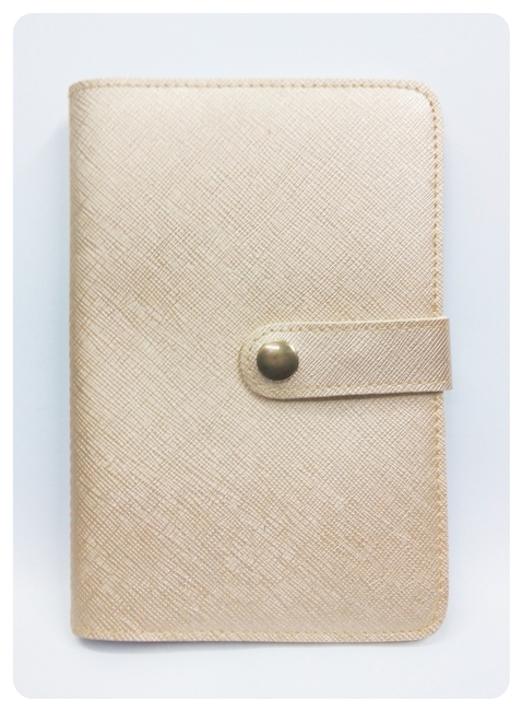 (bbs-801-19) กระเป๋าใส่สมุดบัญชีฯ (6.5") สีทอง เมทาลิค