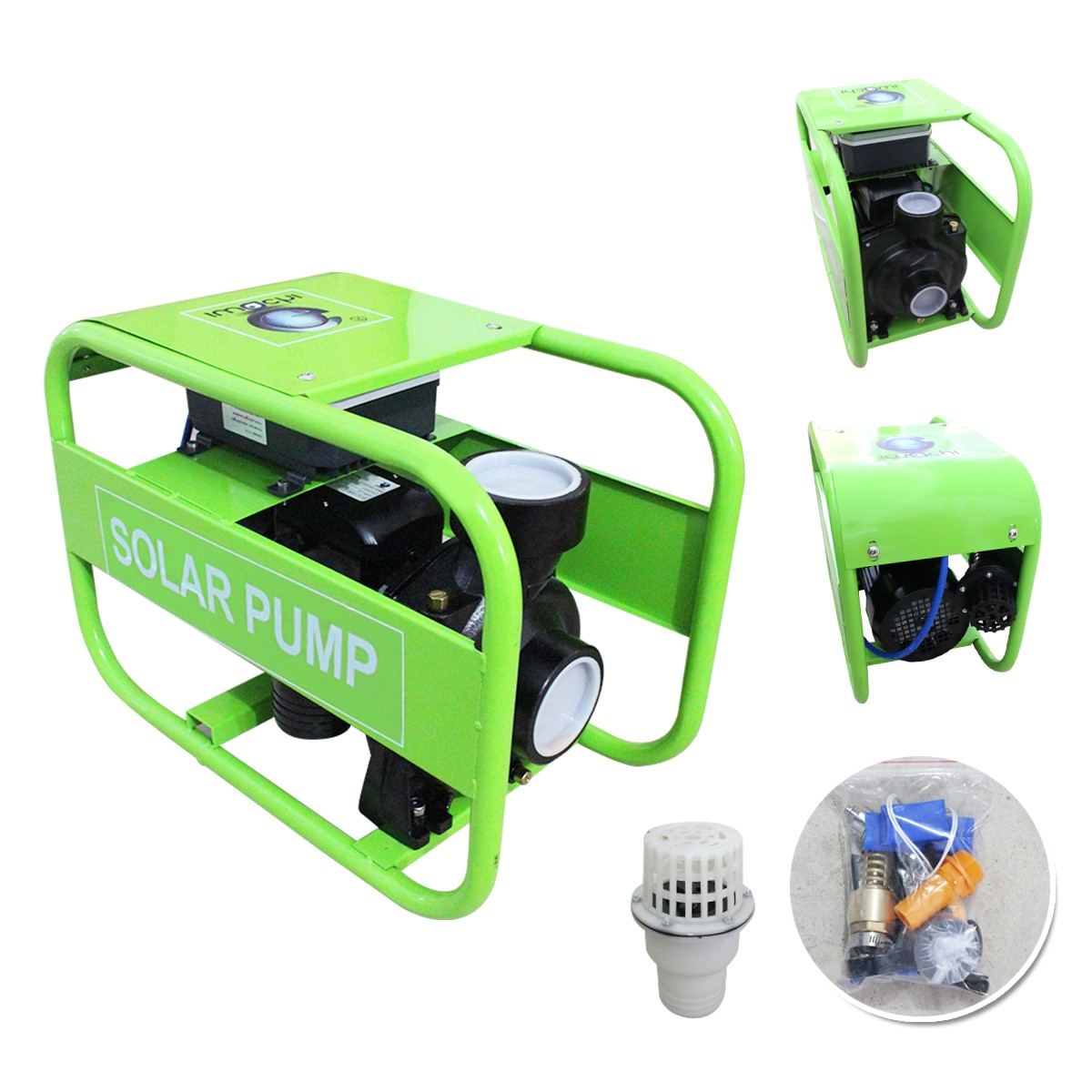 SOLAR PUMP ปั๊มน้ำหอยโข่งโซล่าเซลล์ 550W 750W 1500W ปั๊มน้ำ DC SOLAR ปั๊มแช่ ปั๊มจุ่ม ไดโว่ 12V