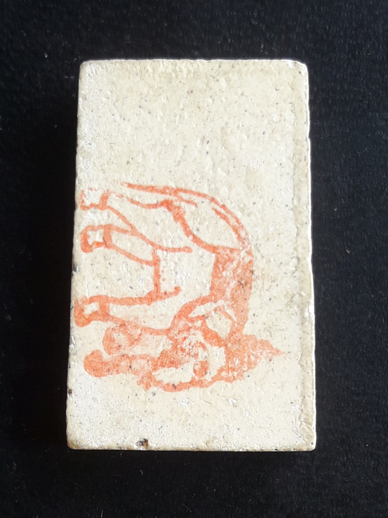 พระสมเด็จ วัดช้าง พิมพ์พระพุทธ เนื้อผง หลังปั๊มช้างแดง