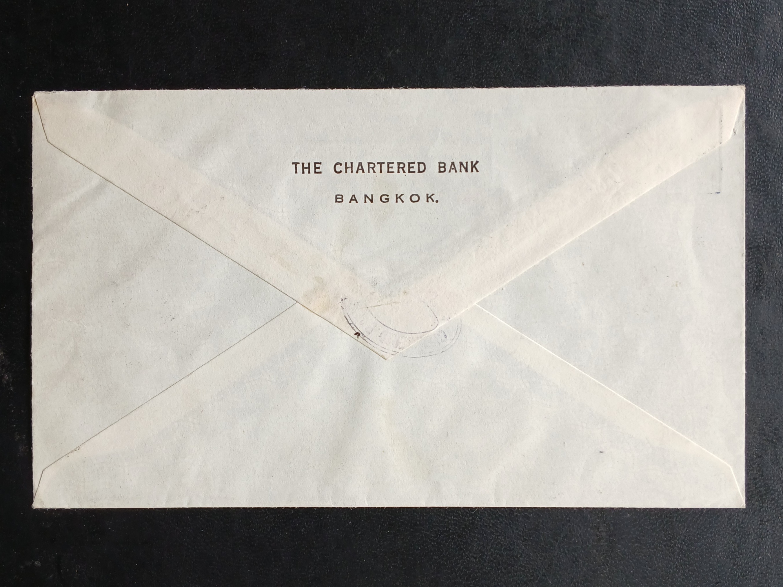 s3483-ซองจดหมายเก่า BANGKOK-Klampenborg DENMARK ป้ายR ลงทะเบียน/REGISTERED ติดแสตมป์พระรูป ร.9 THAILAND ปี 2498, ฉลอง 25 พุทธศตวรรษ ปี 2500 (ราคาหน้าดวง รวม 7 บาท 80 สตางค์) มีตราประทับ ไปรษณีย์กลาง 1957 พ.ศ.2500