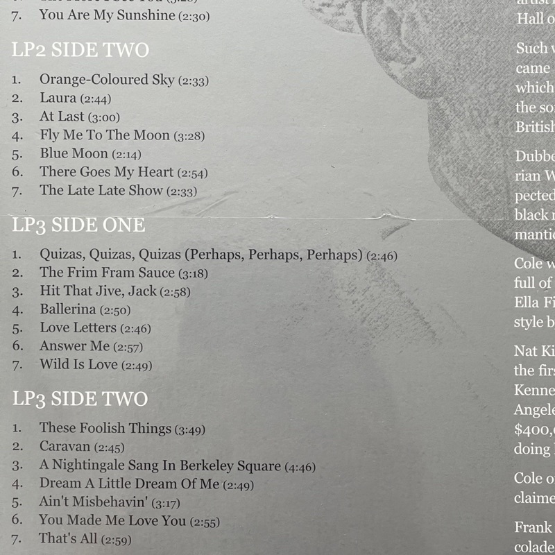 แผ่นเสียง Nat King Cole - The Platinum Collection ,3 x White Vinyl, LP, Compilation, มือหนึ่ง ซีล