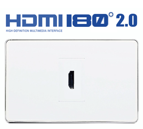 Wall Plate HDMI180 (ขอบเงา) (1ช่อง)