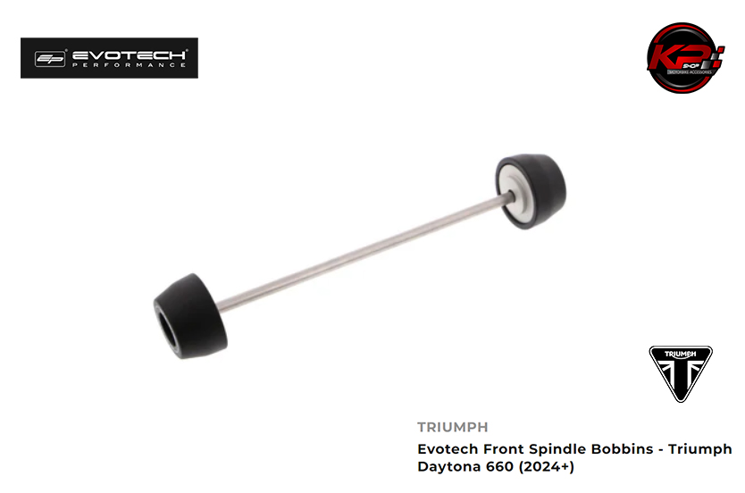 กันล้มหน้า Evotech Front Spindle Bobbins - Triumph Daytona 660 (2024+)