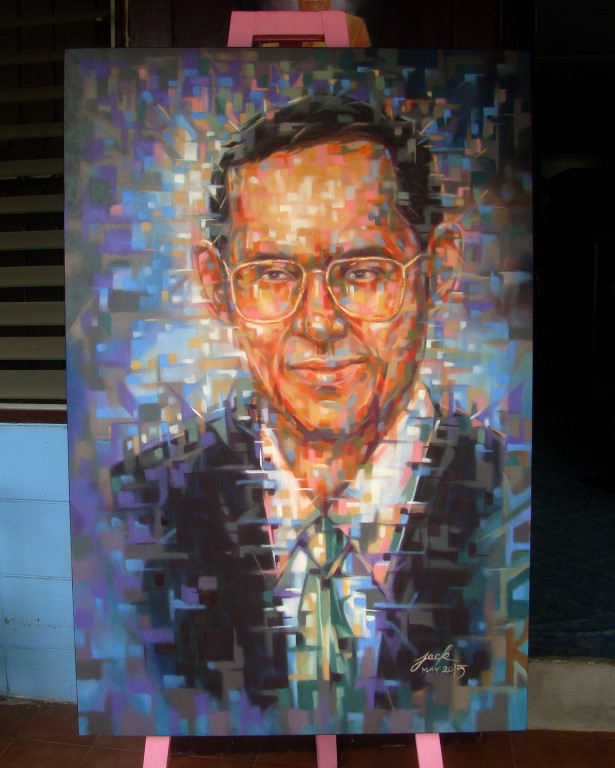 "LONG LIVE THE KING" ภาพวาดสีน้ำมัน งานเพ้นท์บนเฟรมผ้าใบ canvas ขนาด 80 x 120 cm.