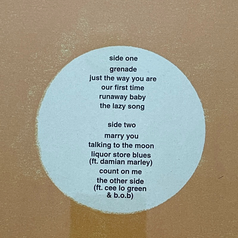 แผ่นเสียง Bruno Mars : Doo-Wops & Hooligans ,Vinyl, LP, Album, Stereo EU มือหนึ่ง ซีล