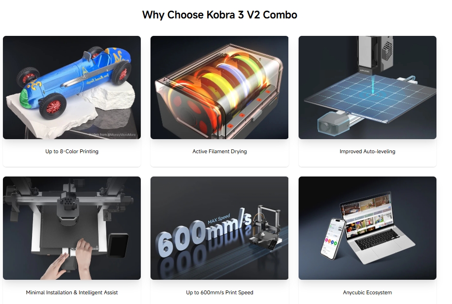 เครื่องพิมพ์ 3 มิติ , 3D Printer : Anycubic Kobra 3 V2 combo by In2Real3d