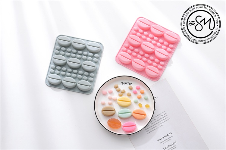 แม่พิมพ์เมล็ดกาแฟ 9ช่อง ขนาด25กรัม (พร้อมเมล็ดกาแฟคั่ว32ช่อง) :007908