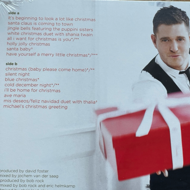 แผ่นเสียง Michael Buble อัลบั้ม christmas *limited Red vinyl แผ่นสีเเดง , Album,มือหนึ่ง ซีล