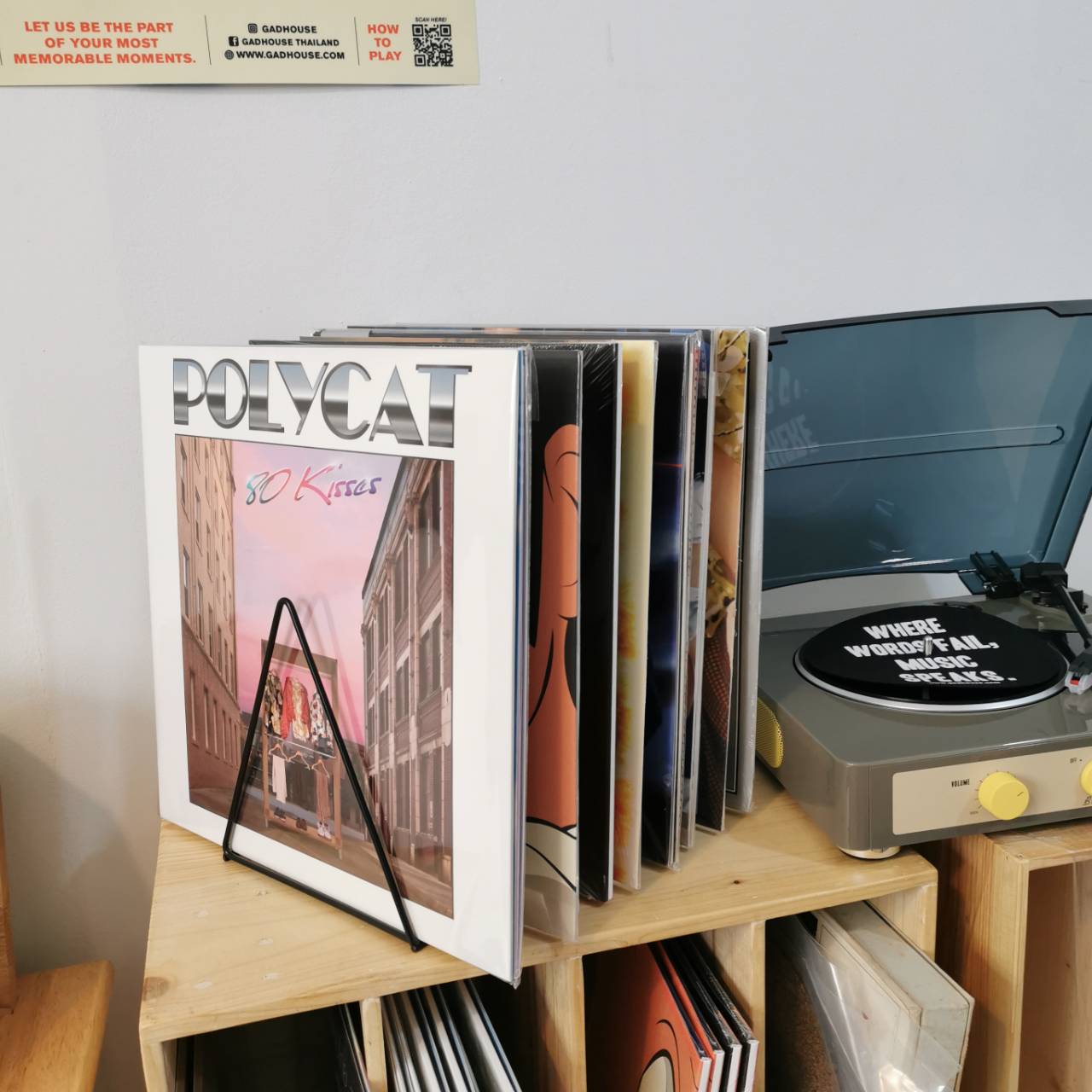 ชั้นเหล็กวางแผ่นเสียง ชั้นเหล็กเก็บแผ่นเสียง ที่เก็บแผ่นเสียง Rack เก็บแผ่นเสียง (ทรงสามเหลี่ยม)