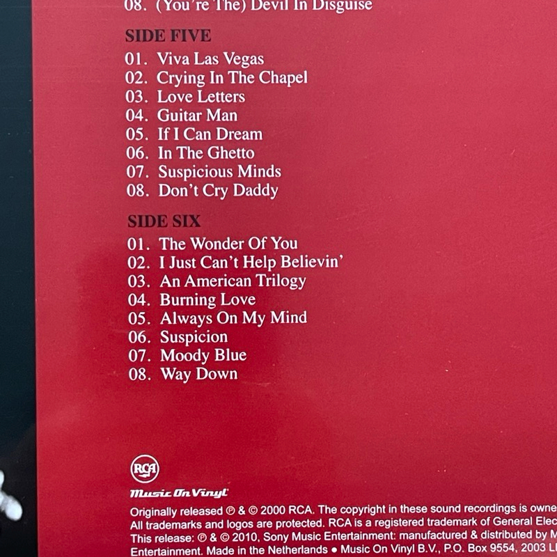 แผ่นเสียง Elvis Presley – The 50 Greatest Hits 3LP , music on vinyl มือหนึ่ง ซีลแบบเปิด