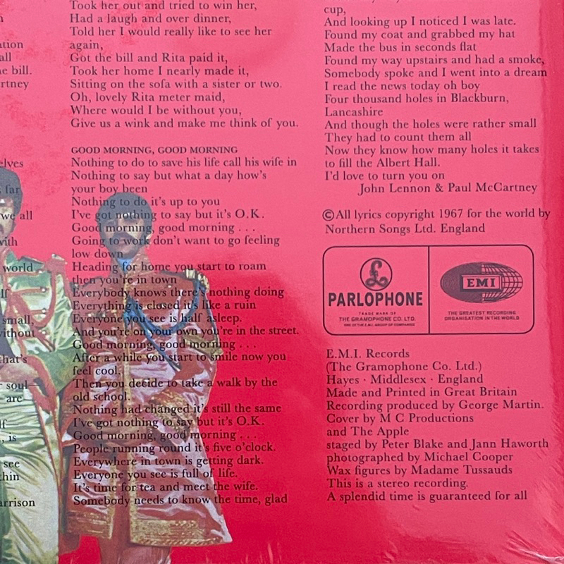 แผ่นเสียง The Beatles – Sgt. Pepper's Lonely Hearts Club Band**Anniversary Edition แผ่นเสียงมือหนึ่ง ซีล