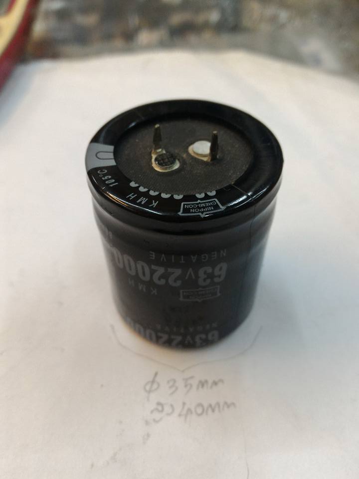 C22000UF63VDC105cองศาขนาดเส้นผ่านศูนย์กลางอ้วน35มมสูง40มม(35x40mm)อิเล็กโทรไลต์ราคา