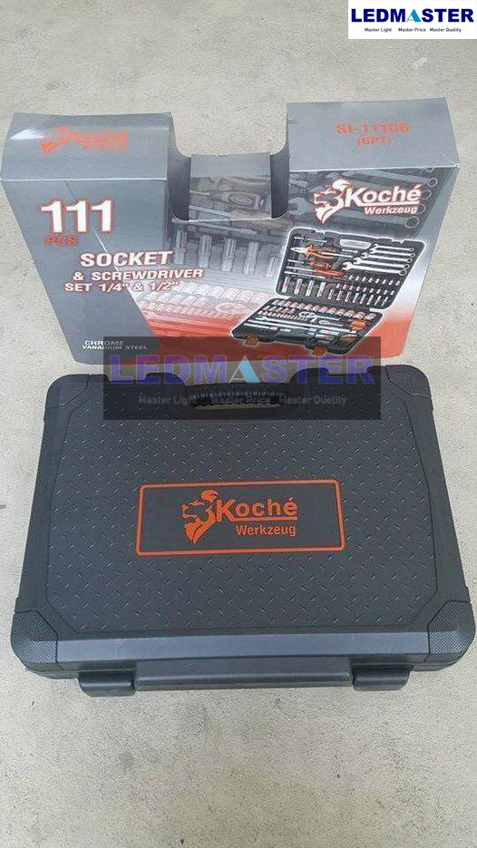 #ของแท้ ชุดใหญ่ บล็อกชุด ชุดเครื่องมือ Koche 111 ชิ้น ขนาด 1/2"-1/4"นิ้ว พร้อมกล่อง ชุดเครื่องมือช่างอเนกประสงค์