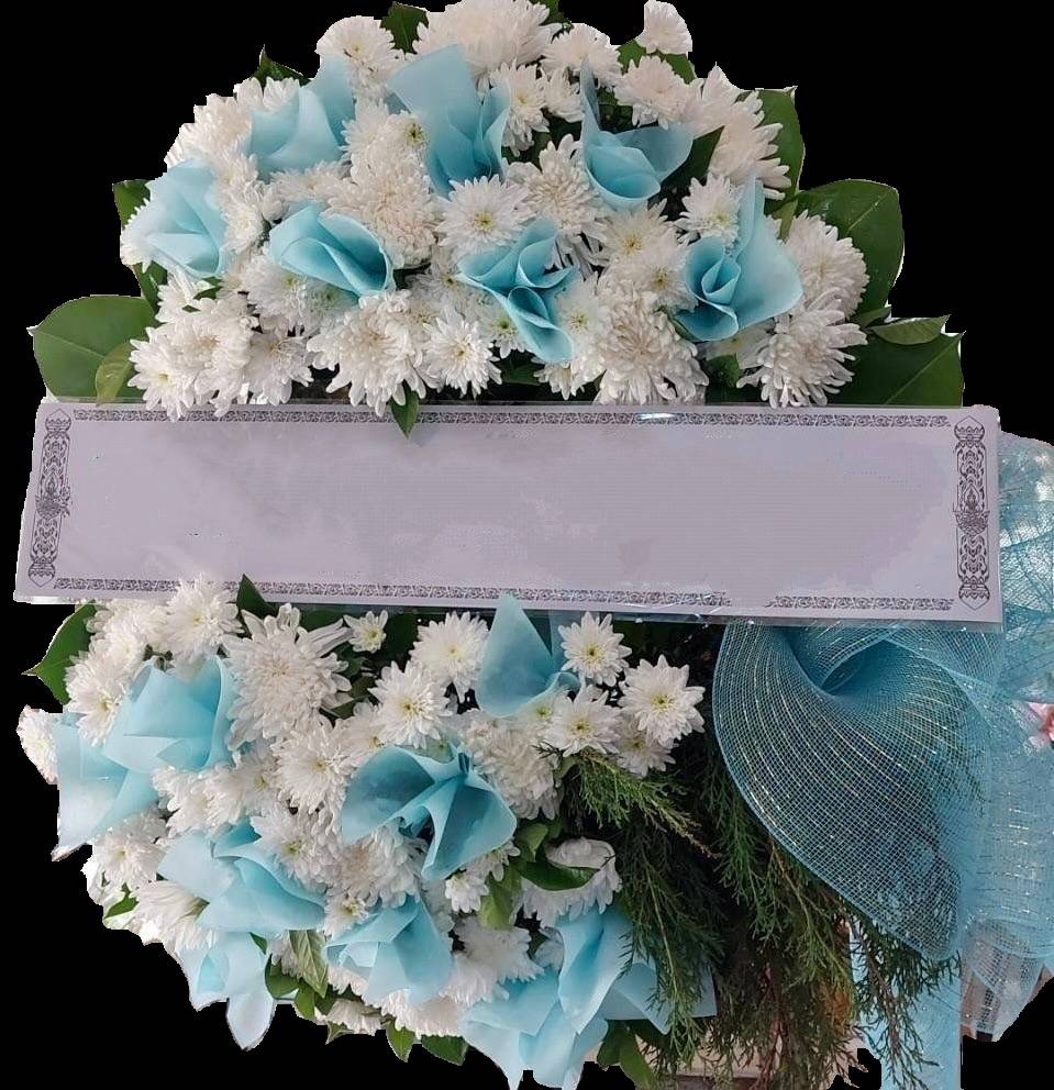 พวงหรีดดอกไม้สด