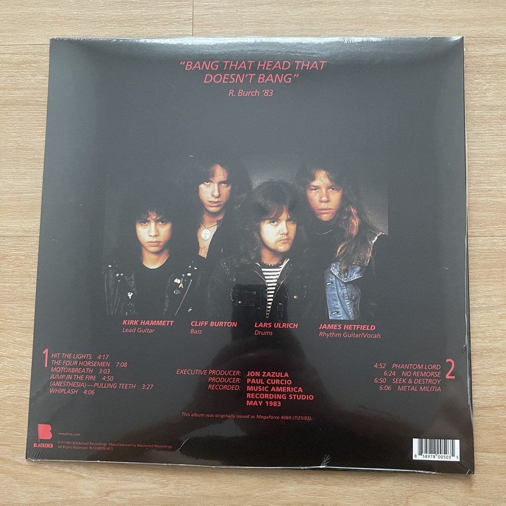 แผ่นเสียง Metallica – Kill 'Em All, Vinyl, LP, Album, Reissue, Remastered มือหนึ่ง ซีล