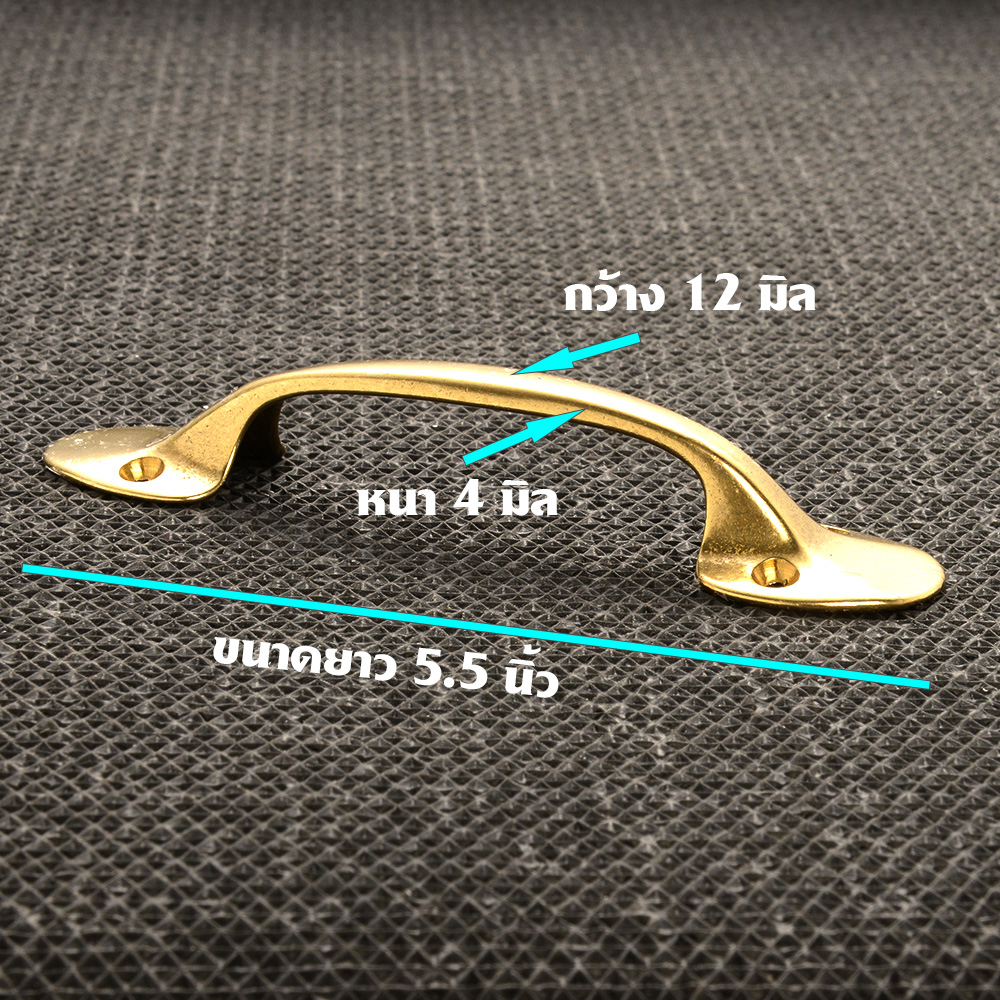 BH-01-02 มือจับหน้าต่าง ประตู ทองเหลืองแท้ Real Brass Door-Window Handle ยาว 4.5-6 นิ้ว 1 อัน(1 Pcs) 2 350 กรัม Gold ดูจากรุป