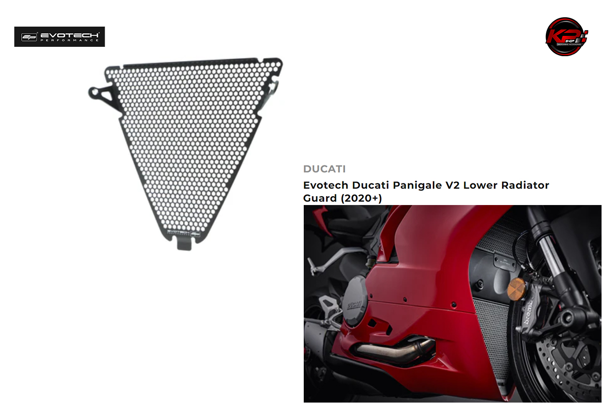การ์ดหม้อน้ำ ล่าง Evotech Ducati Panigale V2 Lower Radiator Guard (2020+)