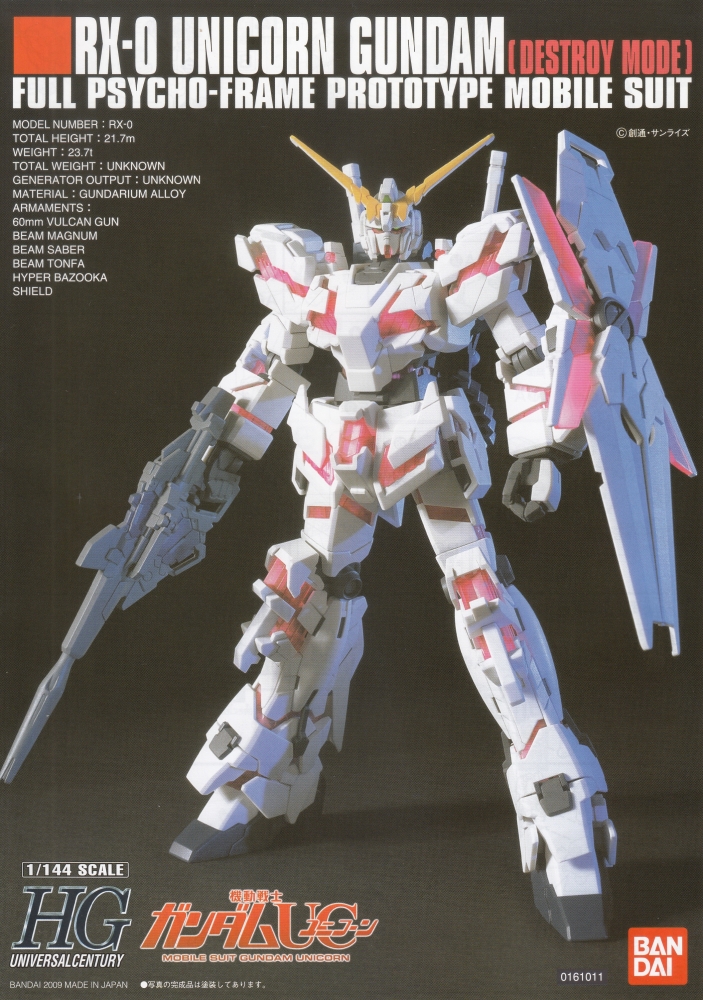 1057399 BANDAI SPIRITS HGUC 1/144 RX-0 UNICORN GUNDAM DESTROY MODE