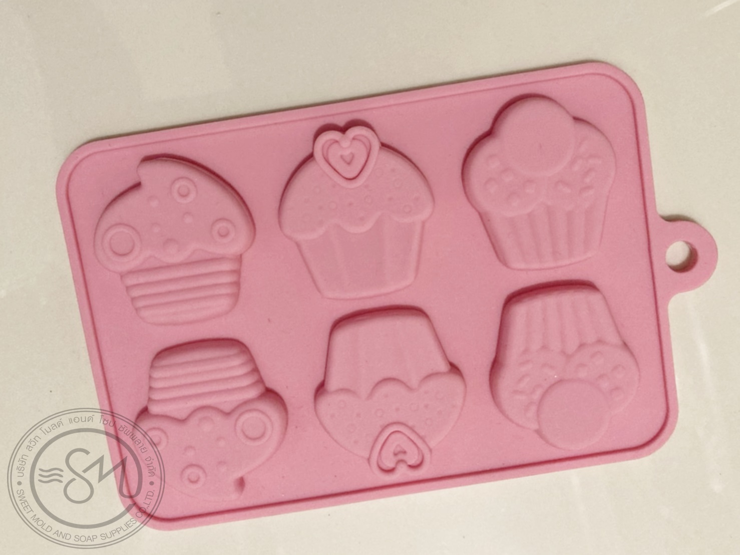 แม่พิมพ์ซิลิโคน แม่พิมพ์คัพเค้ก 6ช่อง ขนาด10กรัม : 007387